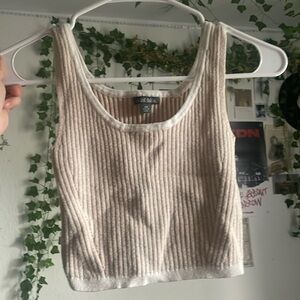 Wild Fable Tan crochet cropped tank